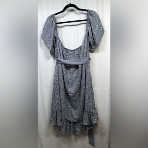 NWT ASOS Maternity Purple Sequin Off Shoulder Tie Waist Dress Size 16